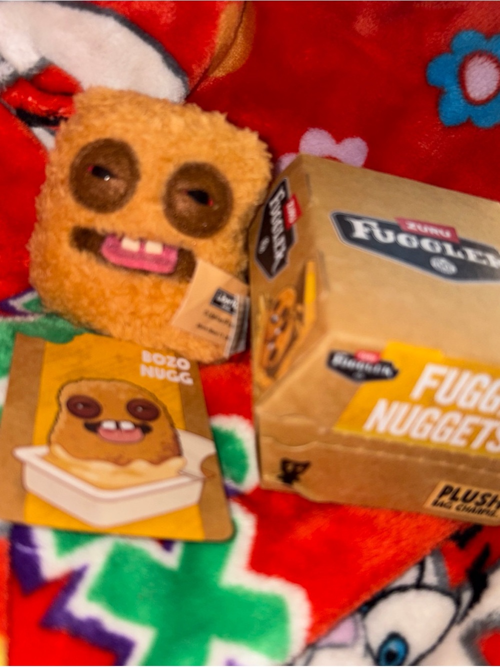 Fuggler Fugg Nugget Bozo Nugg Plush Chicken Nugget Keychain NEW QUICK SHIP - Picture 2 of 3